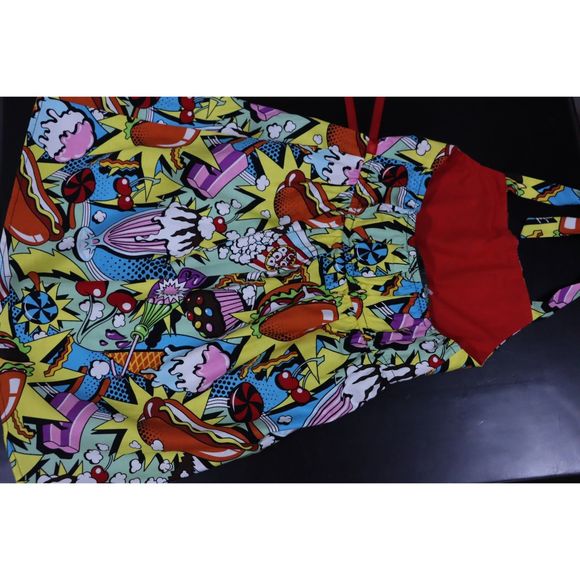 Toddler Girls 6 Custom Diner Popcorn Comic Book Pop Art Style Dress - Picture 3 of 5